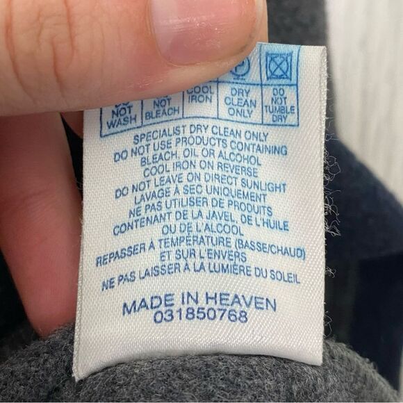 Ted Baker | Gray & Blue Color Block Fleece V-Neck Sweater Size 5 (XL) - Picture 12 of 12